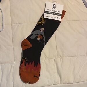 St. Ignatius of Loyola Black and Brown Socks